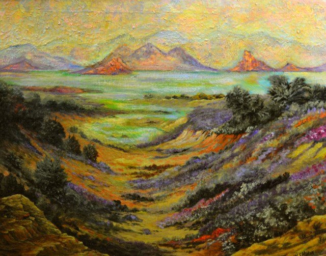 O/C, William Samuel Horton, 'Landscape', C. 1900: O/C, William Samuel Horton, 'Landscape', C. 1900 Medium: Oil. Support: Canvas. Artist: William Samuel Horton. Artist Dates: 1865-1936. Signature: "W.S. Horton". Date of Work: Circa 1900. Country of Or