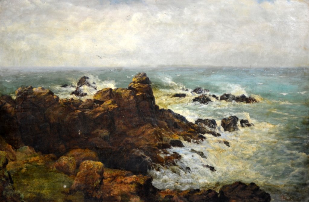O/C 'Seascape' S. Bund ?, British ?: Medium: Oil Support: Canvas Artist: Samuel C. Bird Artist Dates: 19th/ 20th c. Country of Origin: Great Britain Title & Description: Painting depicts a seascape. Illegible inscription lower right. Col