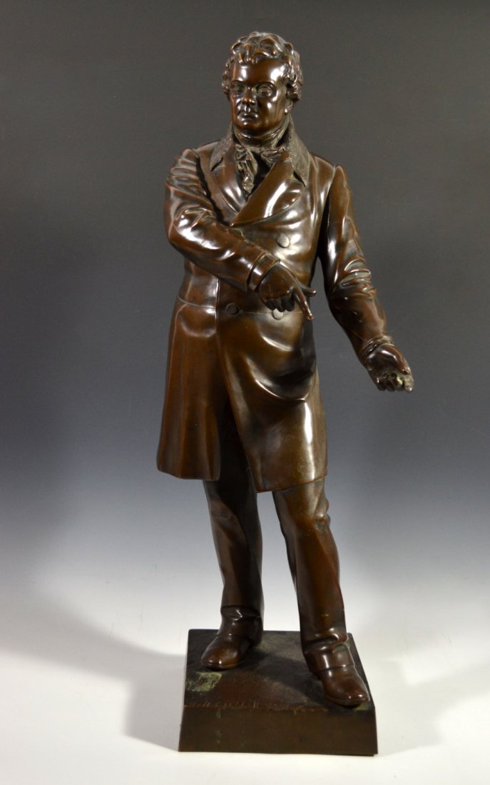 Bronze, 'Male Figure' by D.B. Sheahan: Title & Description: 'Male Figure' on base that reads "D.B Sheahan Sculptr J.G. Schuck chaser N.Y." Artist: Dennis B. Sheahan Country of Origin: America Foundry Mark: (See description) Date: Late 19th