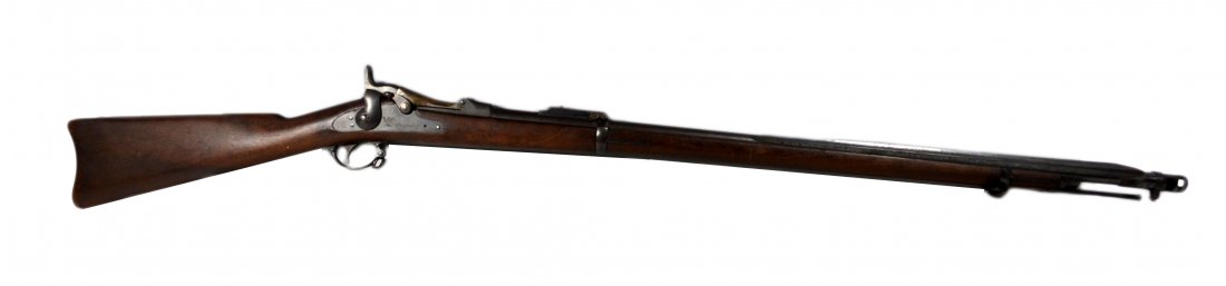 Rifle, M1884 Springfield, Ignatius Cooper's: Rifle Type: Carbine and Cadet Rifle Maker: Springfield Model: 1884 Year: 1889 marshall marking Age: 1890 Caliber: 500 grain cartirdge Serial: SN 447679 Description: M 1884 Springfield Trapdoor carbine