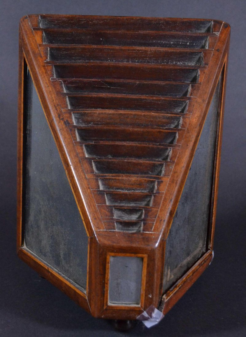 Letter Holder, Mirror Sides, Mahogany c. 1780: Description: Mirrored sides & front, bun feet, c. 1780 having a pine bottom and retaining the original glass. Material: Mahogany Maker/Artist: Unknown Date: c. 1780 Provenance: Whitenack Estate of N