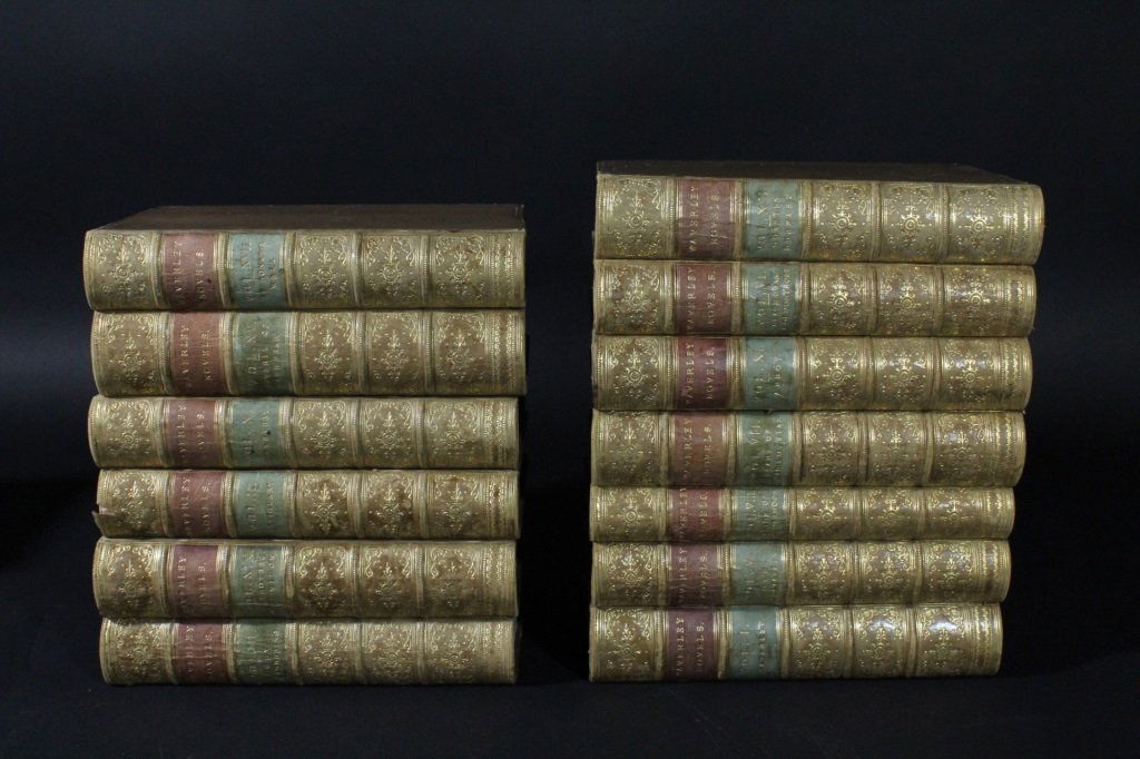13 Waverly novels 1857: Description: 1857 Waverly Novels Maker/Artist: Waverley Date: 1857 Provenance: Whitenack Estates of Naples, FL. Size of Artwork: H.9 x W.5.75 x D,1.75 inch x13pcs Condition: Very good con