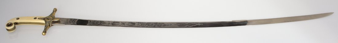 British Mameluke officers sword: Description: Blade: single edged, wedge shaped blade Blade length: 32 inches Markings: Hobson & sons 1-3-5 Lexington ST London –W- as well as a coat of arms on the blade, on the other side 2 triangl