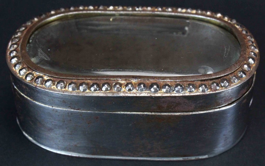 French Trinket Box, Crystal Lid, C. 1850 (1 of 9)