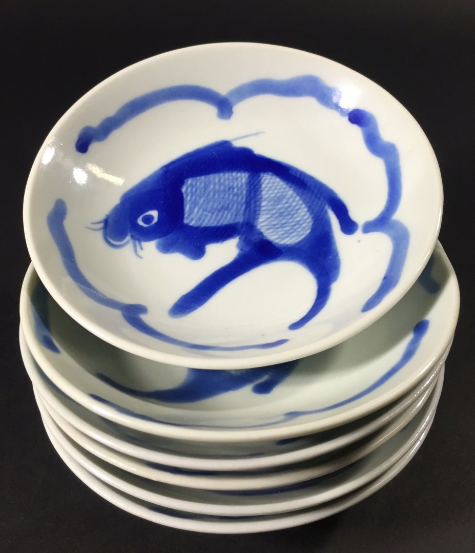 (6) Saucers, Dragon Eye, Canton, 19th c. (1 of 4)