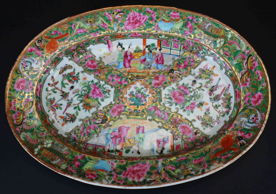 Platter, Chinese Export, Rose Medallion, (1 of 5)