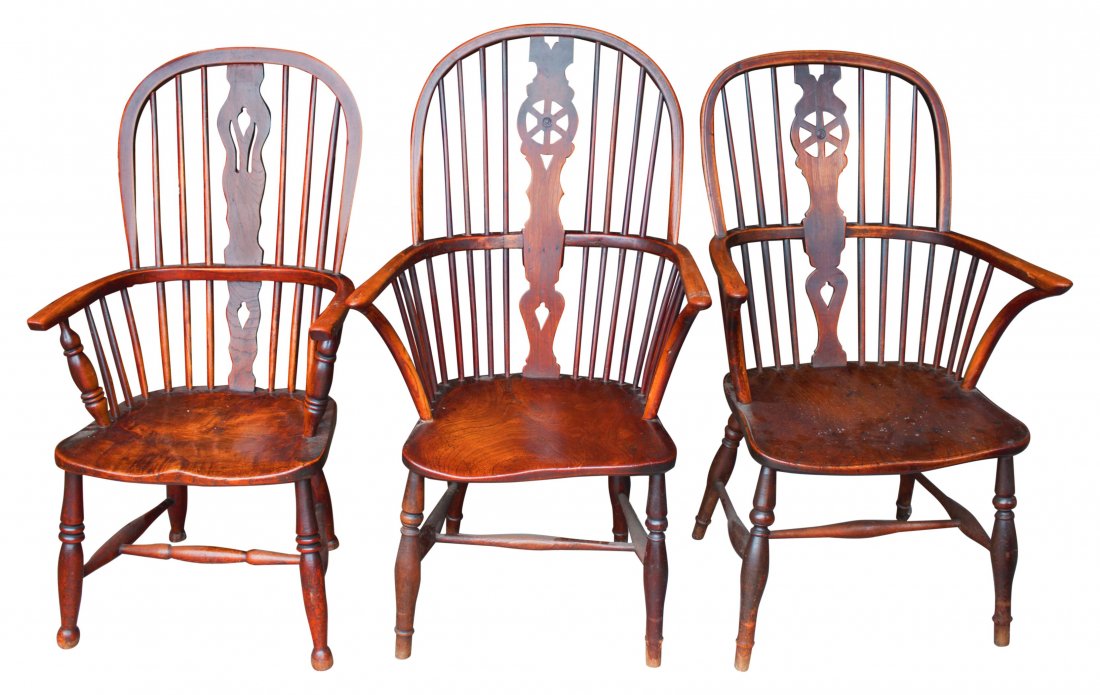 (3) Windsor Chairs, C. 1820 (1 of 10)