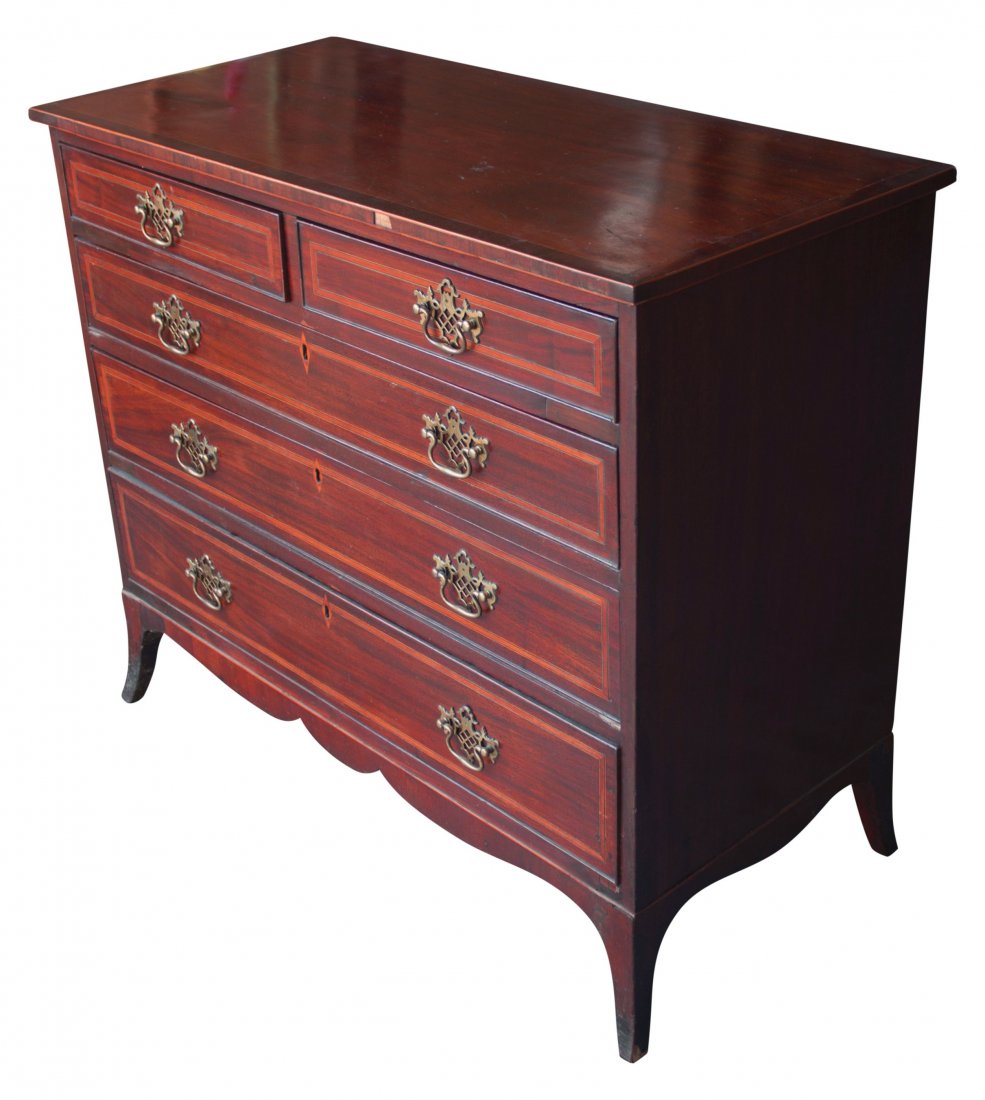 Chest of Drawers, Hepplewhite, C. 1820 (1 of 10)