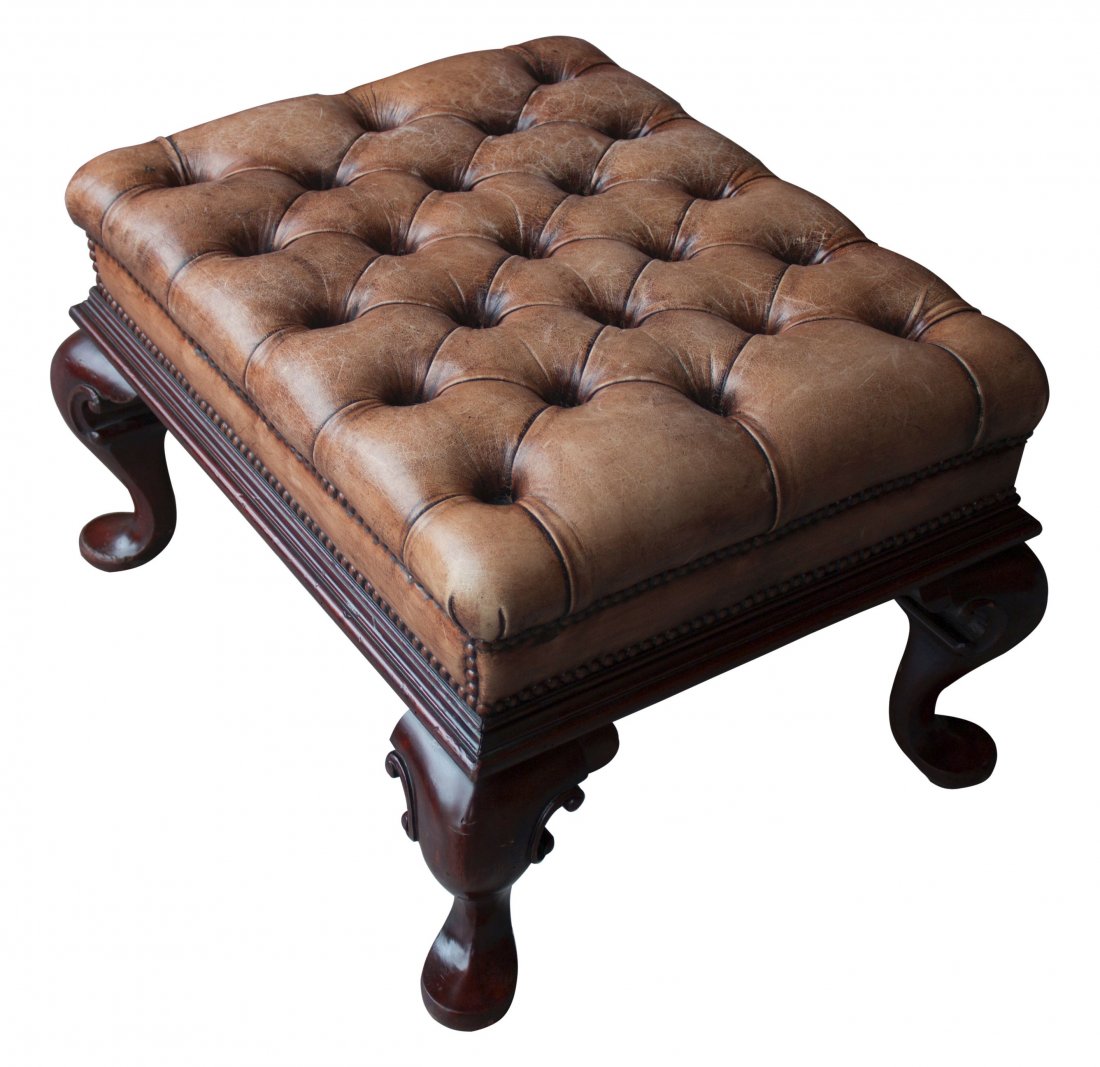 Upholstered Mahogany Bench, c.1930 (1 of 5)