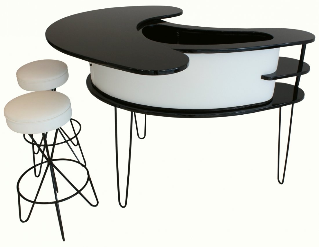 Bar & Two Stools, Paul Tuttle, Hairpin Legs (1 of 10)
