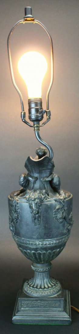 Wedgwood Ewery Lamp, Black Basalt C 19th (1 of 9)