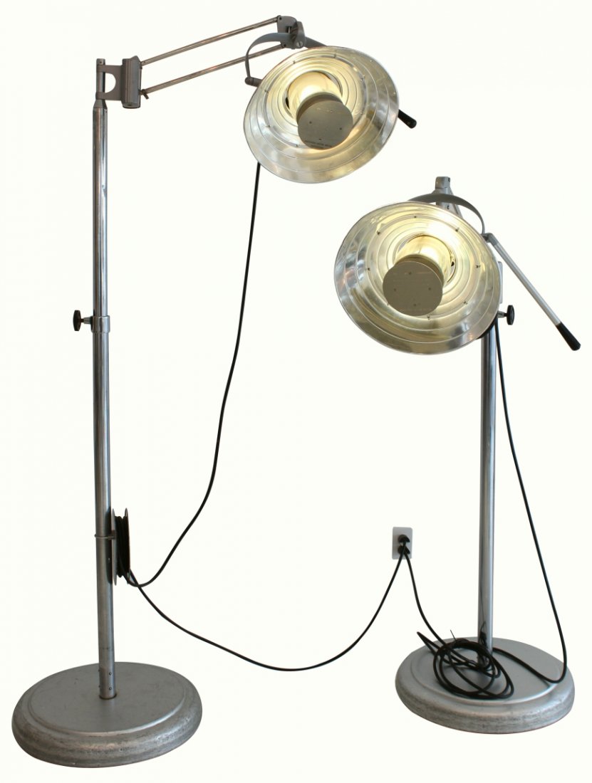 Pair Hospital Lamps, Wilmont Castle Co., c.1950's (1 of 10)
