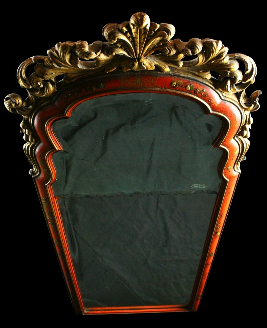 Chinoisere Mirror, Venetian Beveled Glass (1 of 7)