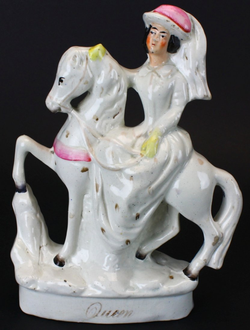 Staffordshire Figure, Queen On Horseback (1 of 7)