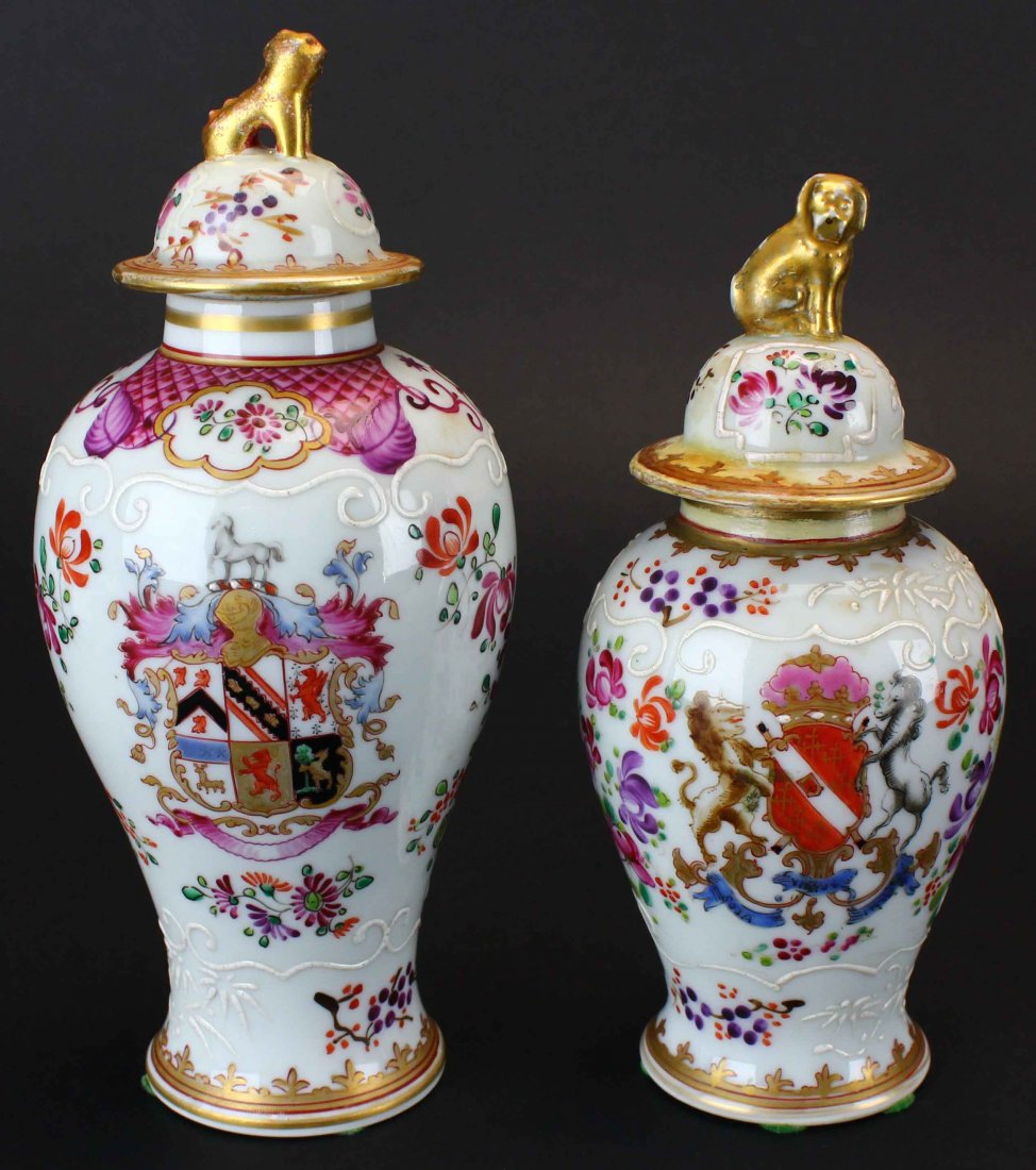 (2) Covered Urns, Samson c.1860 (1 of 10)