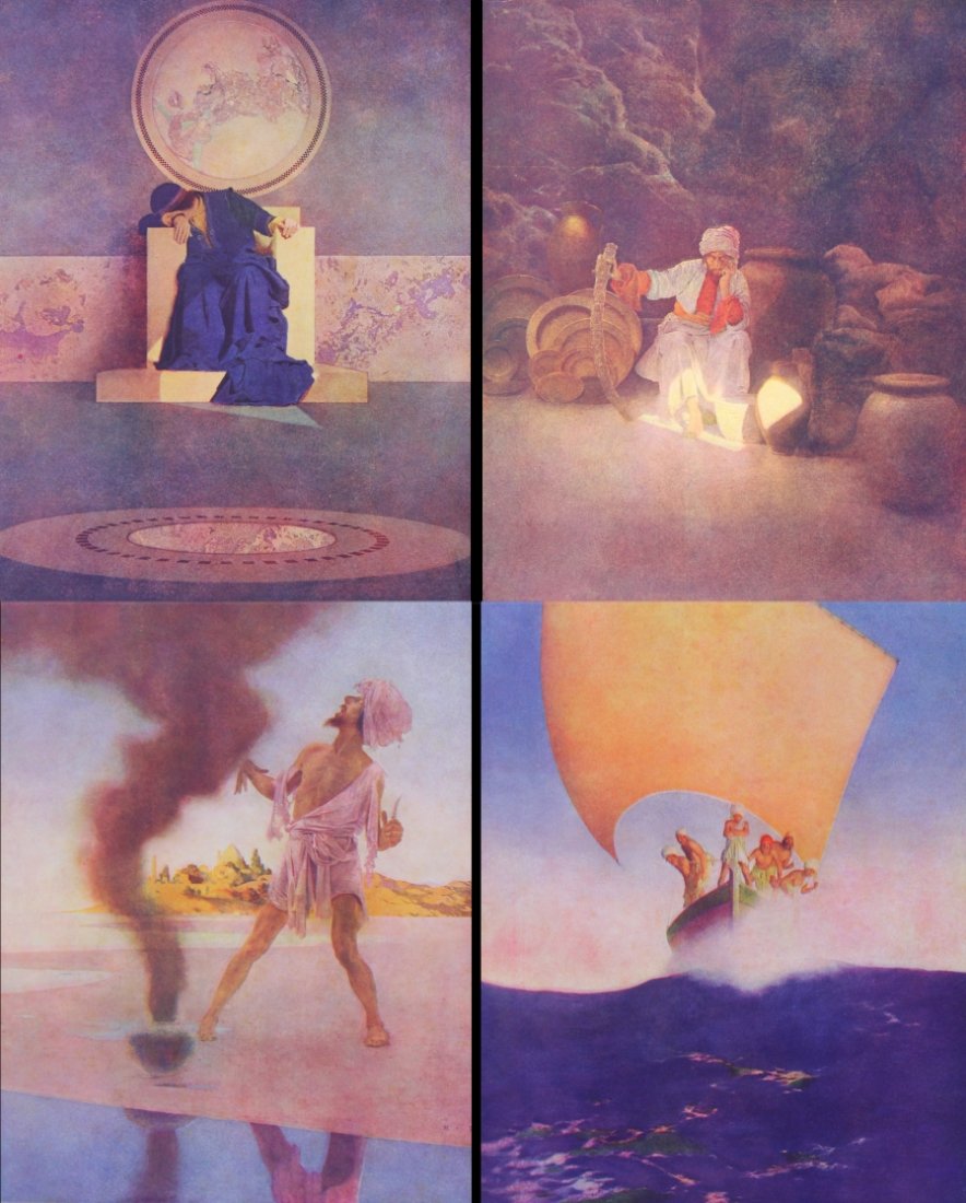 (4) Prints, Maxfield Parrish, 1920s (1 of 6)