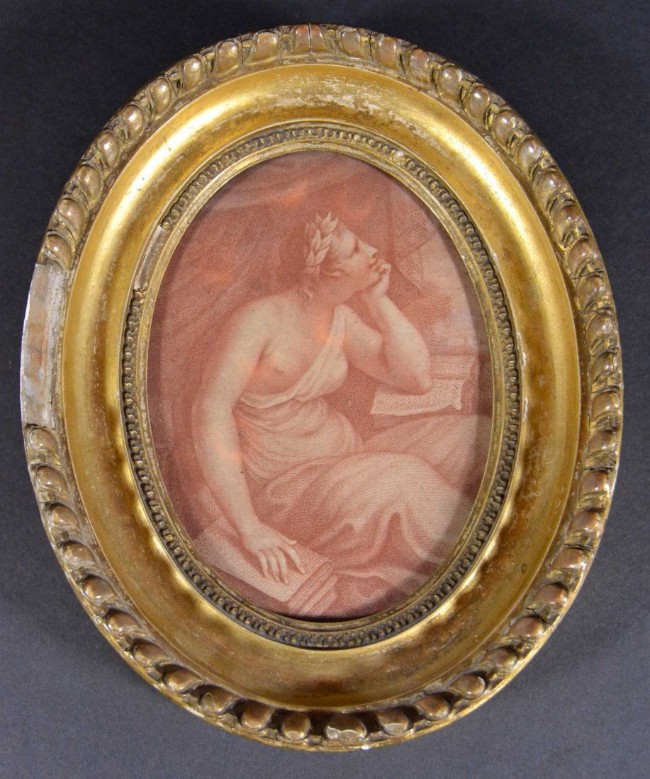 Print, Stipple Engraving, Gilt Frame, c. 1800 (1 of 4)