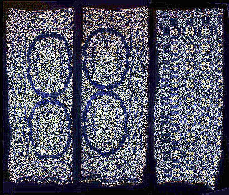 Coverlet, Mills, Blue & White, exhibited 1936 (1 of 10)