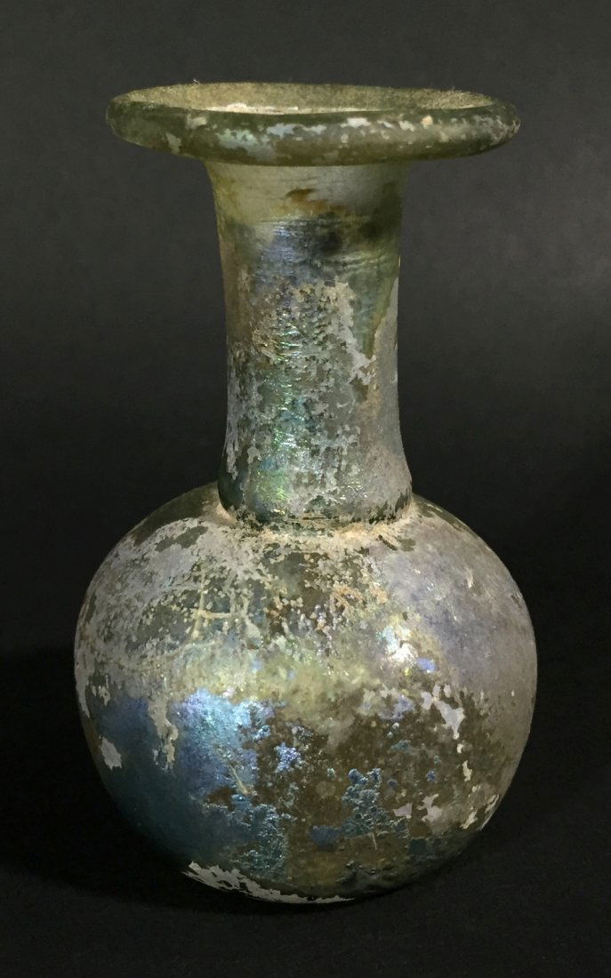 Roman Glass Flask, Circa 1000 AD (1 of 6)