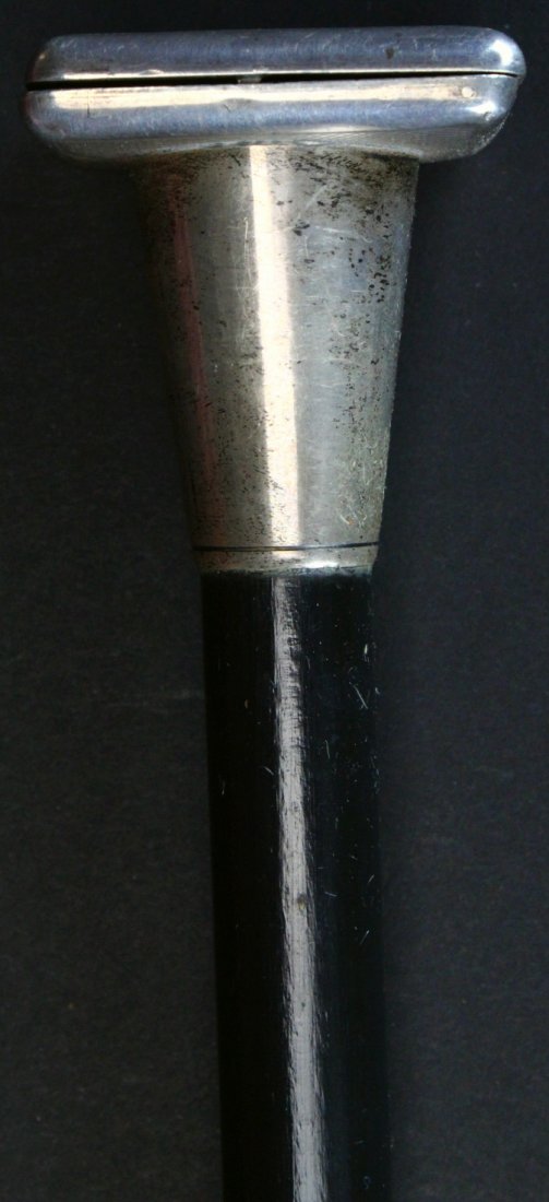 Snuff Box Cane, Sterling, Ebony, Horn, 1914 (1 of 9)