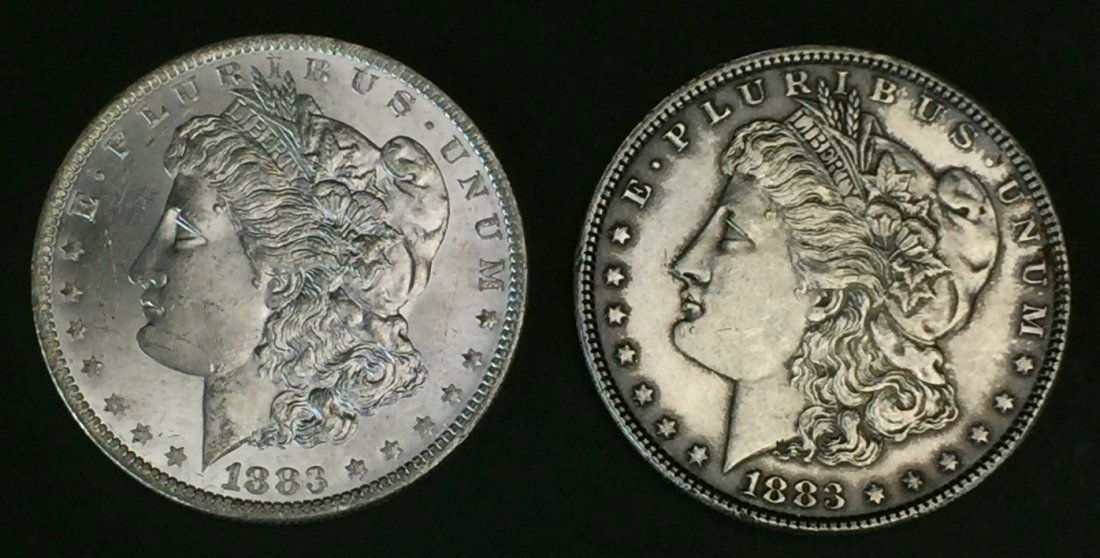 1883 (MS62) & 1883-O (MS63) Morgan $1 (1 of 2)