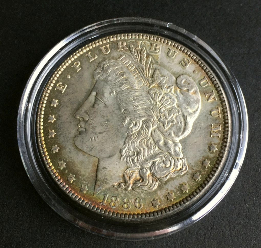 1886 Toned Morgan, PCGS 63 (1 of 2)