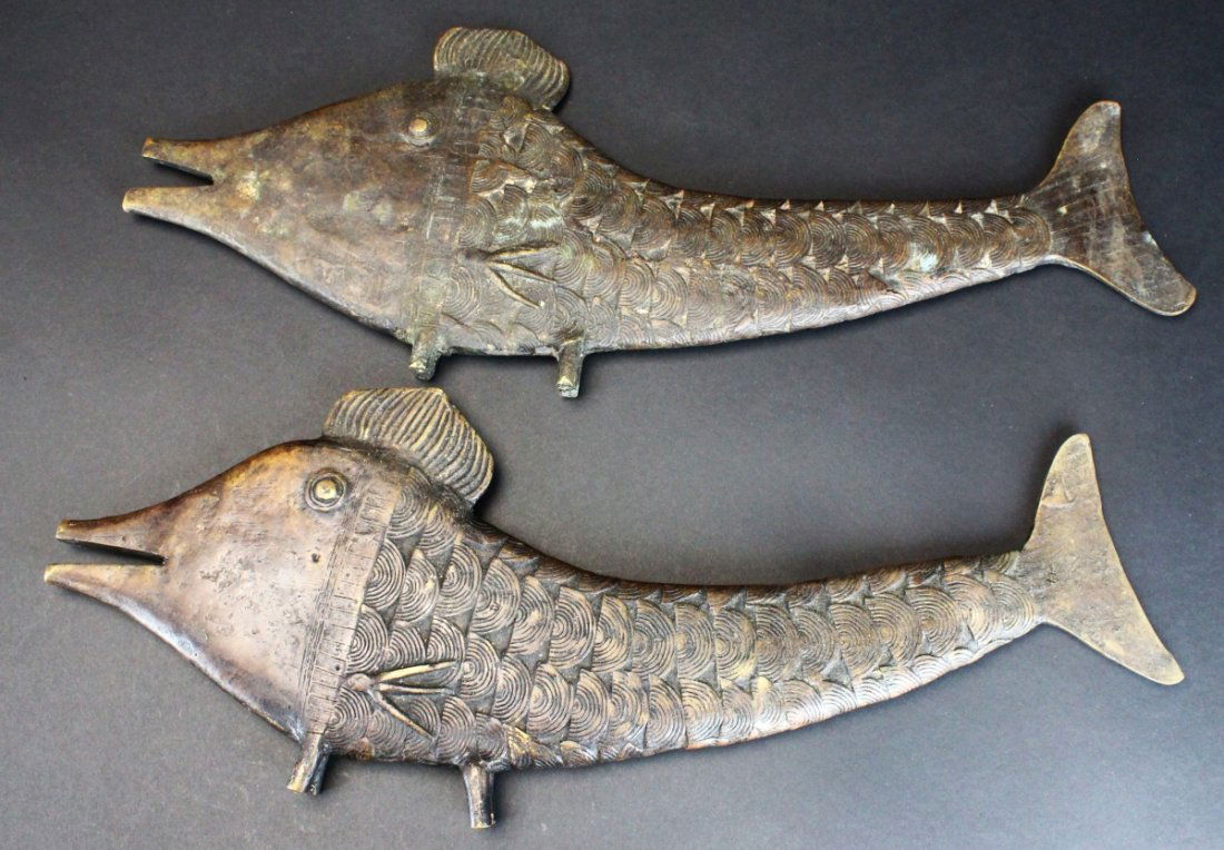 Bronze Fish Pair, African probably Benin (1 of 4)