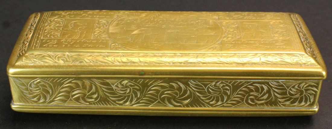 Dutch Engraved Brass Tobacco Box, 1850 (1 of 8)