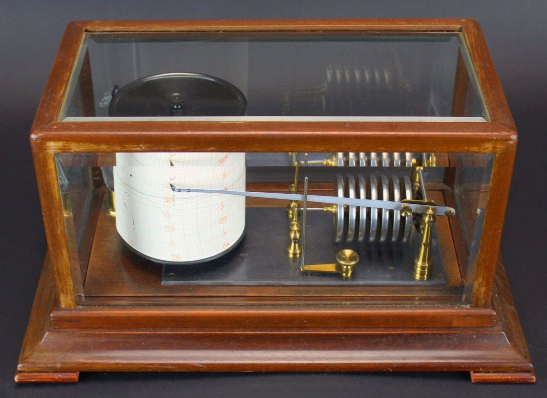 Barograph, c. 1910, mahogany (1 of 10)