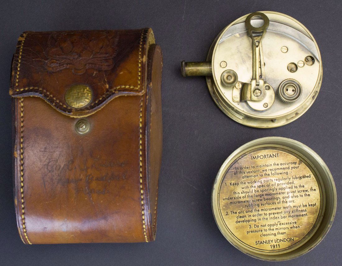 Sextant, Miniature, Leather Case, 1911 (1 of 9)