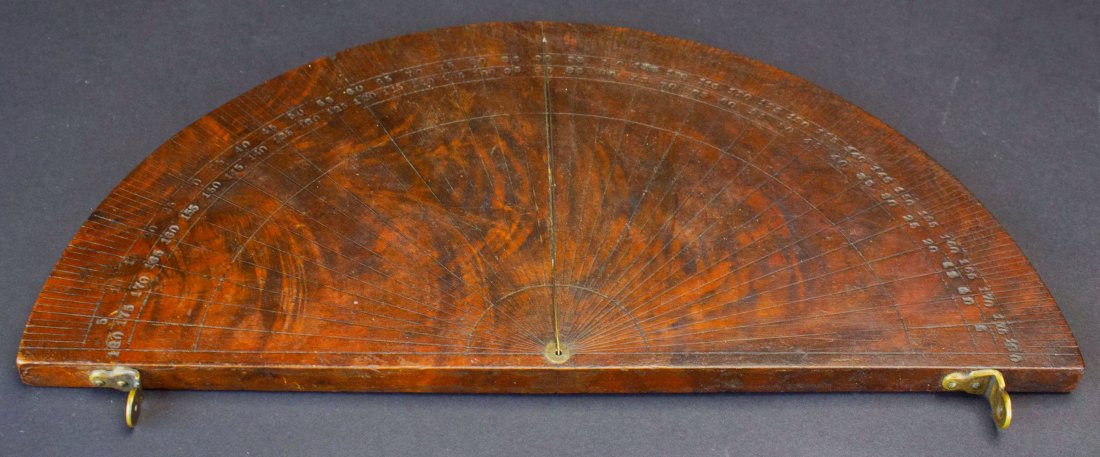 Protractor-Inclinometer, 1/2 circle,18th c. (1 of 5)