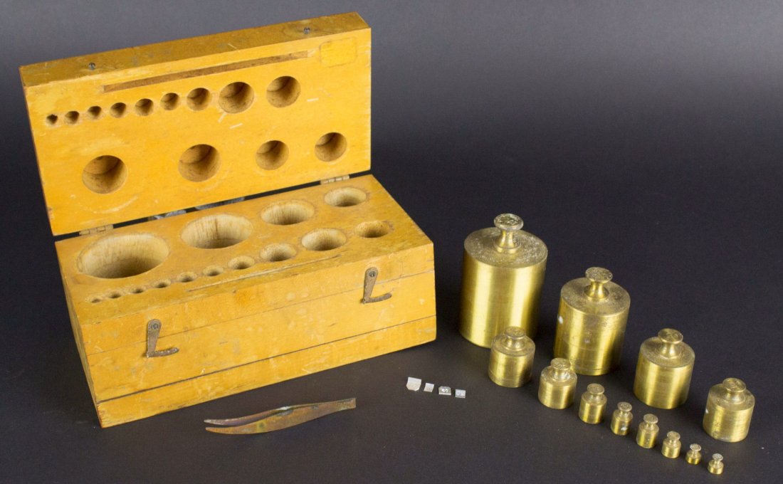 Scale Weights, Cased Set, Brass (1 of 10)