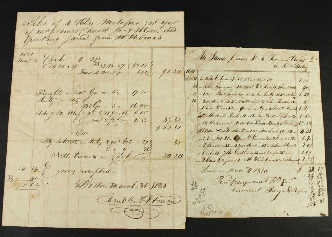 (2) James Cheever, Maritime, 1821, 1816 (1 of 10)