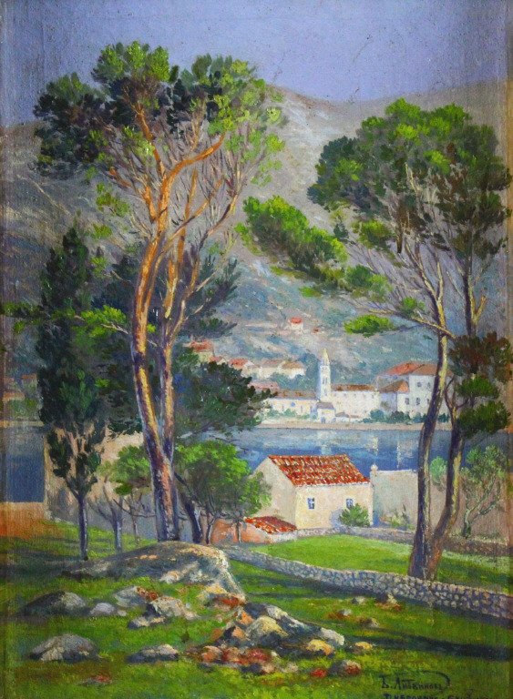 O/C Landscape 'Dubrovnik' by Litvinov , d. 1927 (1 of 7)