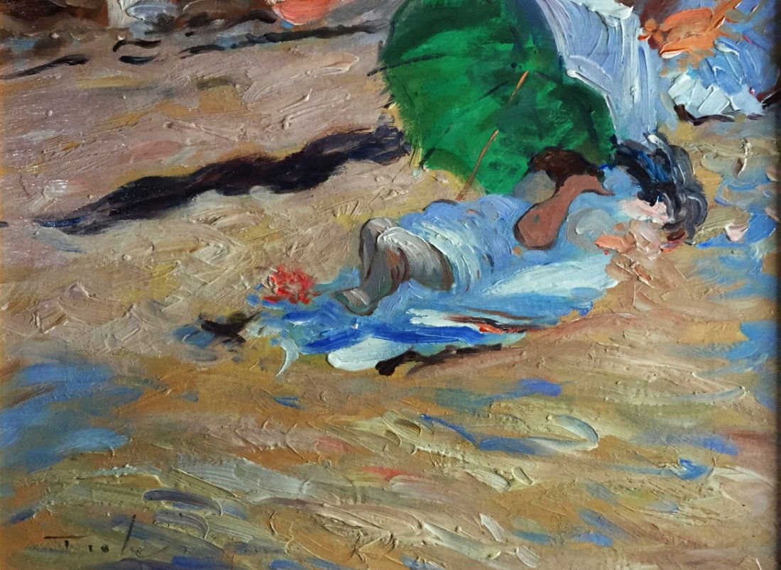 O/C Woman on Beach w/Umbrella (1 of 6)