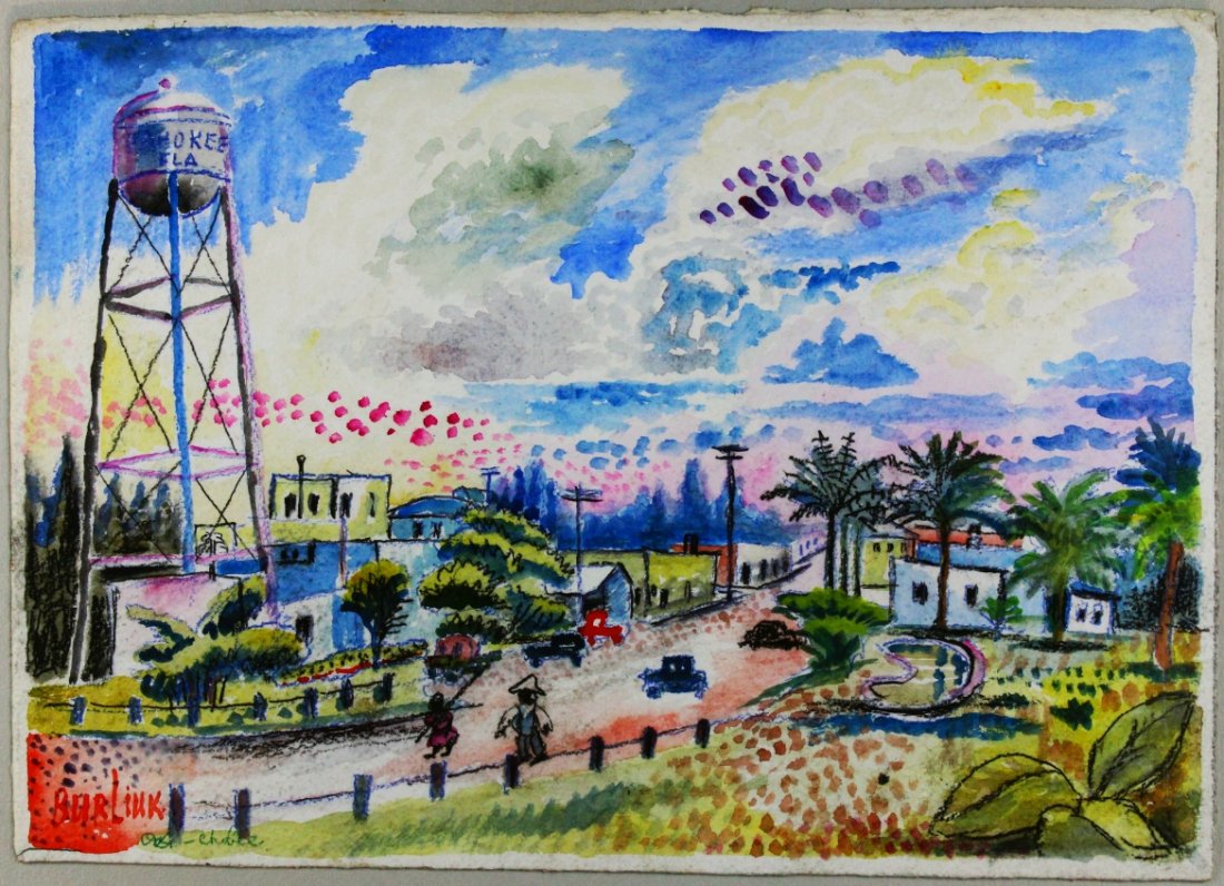 Painting, Watercolor, David Burliuk, Florida (1 of 6)