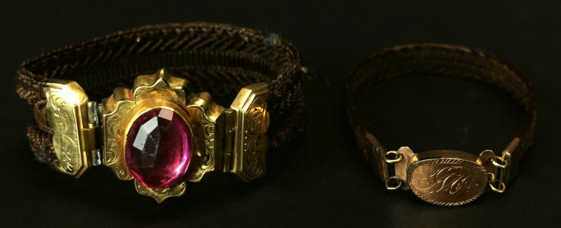 (2) Victorian Woven Hair Bracelets (1 of 10)