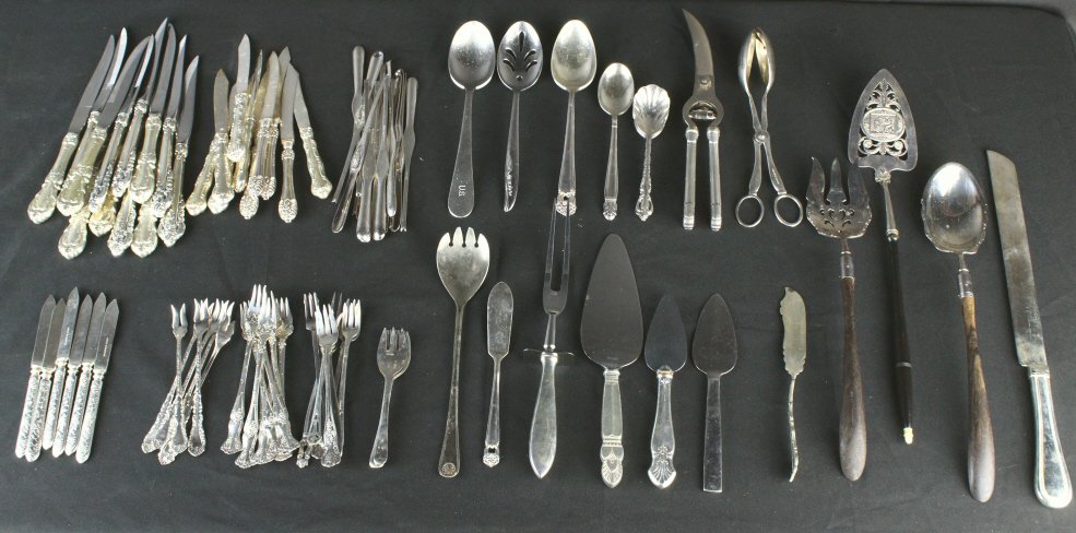 (2) Silverware Groupings, Silver & Silver Plated (1 of 9)