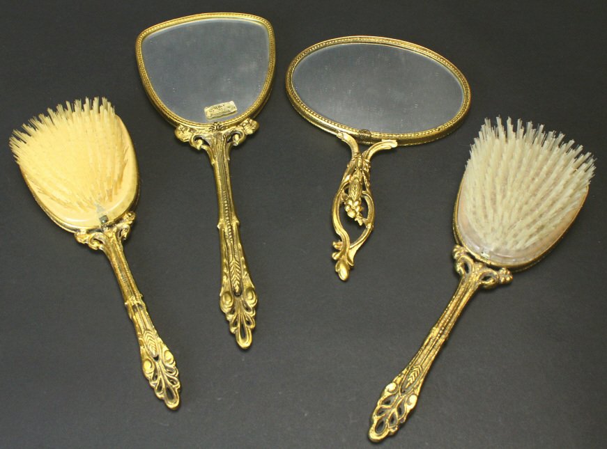 Vanity Set, Globe, Gold Plated (1 of 8)