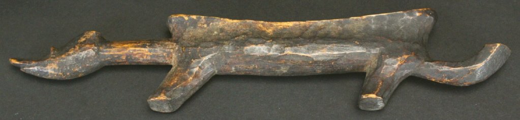 Pre-Columbian Carved Wood Effigy Dog from Peru (1 of 2)