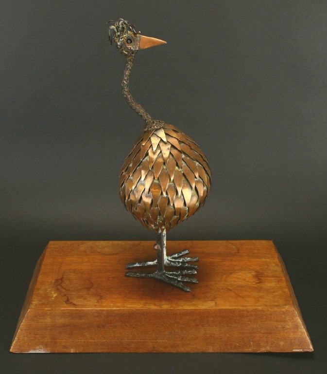 Bronze and Copper Emu, Ostrich Sculpture (1 of 6)