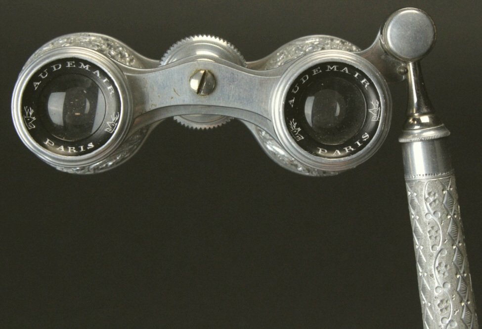 Aluminum Handled Opera Glasses, Audemair, Paris (1 of 5)