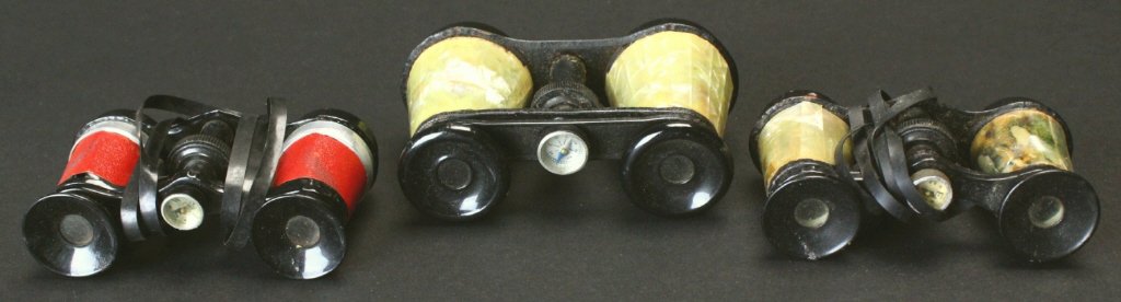 Three Pair Metal Opera Glasses, Japan (1 of 5)