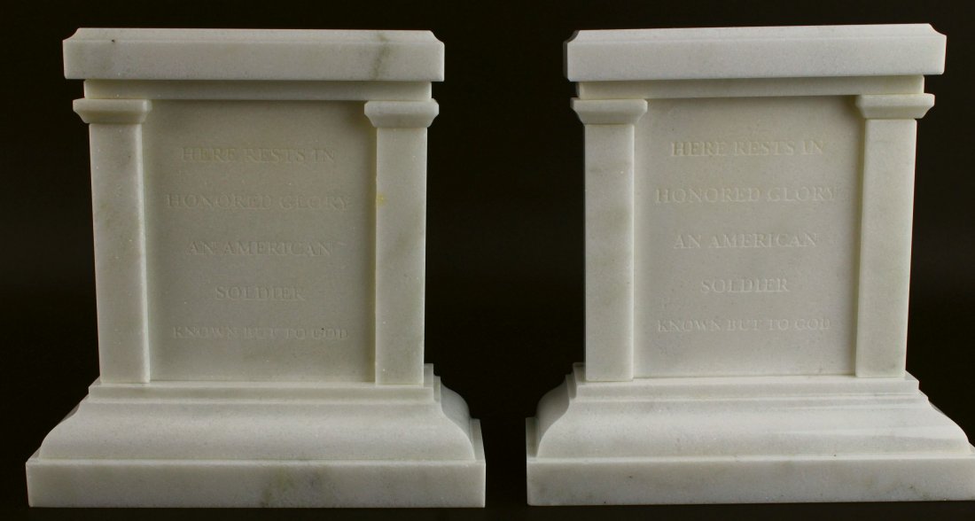 Bookends, Marble, Tomb of the Unknowns, 20th C. (1 of 5)