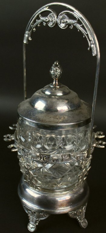 Pickle Castor, Clear Glass, Silver (1 of 10)