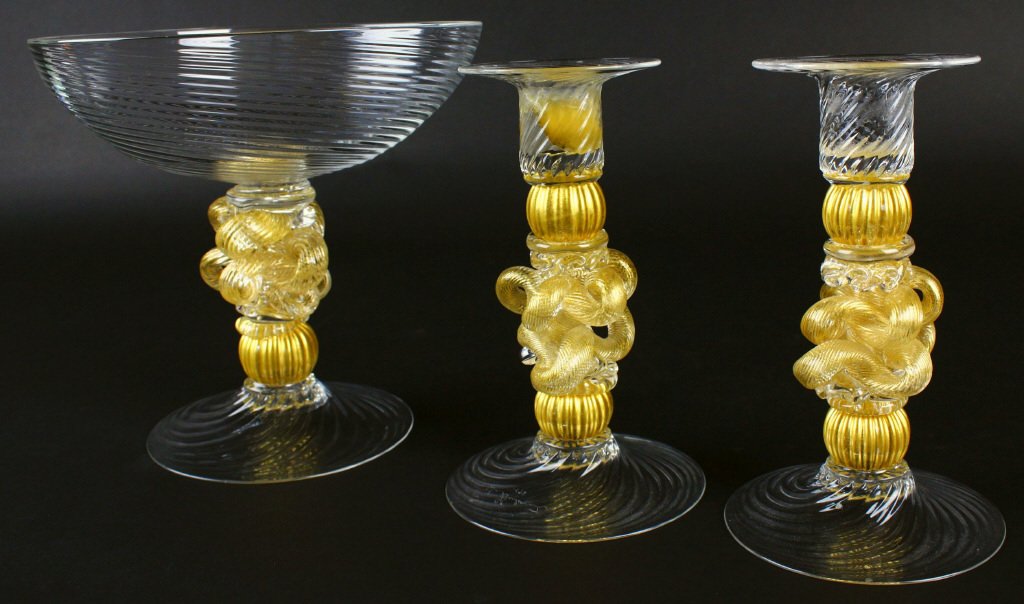 Table Garniture Set (3), Gudenrath, Corning, 1998 (1 of 7)