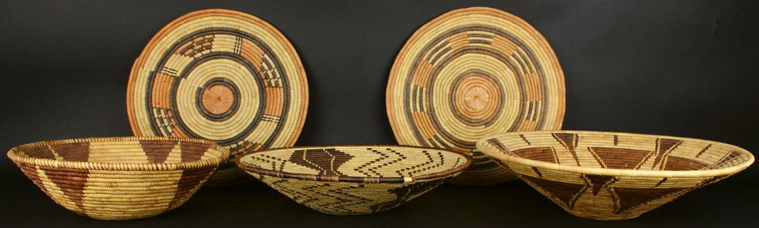 Baskets (3), Botswana, Trays (2), Hausa, C. 1930 (1 of 10)