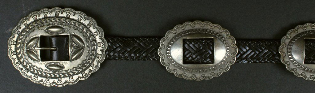 Belt, Concho, Mexican, Silver, C. 1920 (1 of 7)