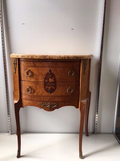 Stand, 2-Drawer, Italian Marble, France C. 1900 (1 of 8)