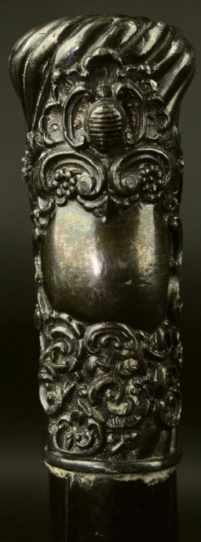 Cane, Sterling Silver, Ebonized Mahogany, C. 1890 (1 of 6)